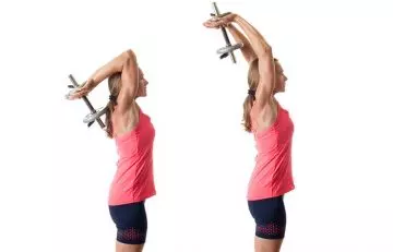 Steps of overhead tricep extensions the best shoulder exercises for women