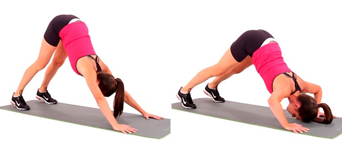 Steps of pike push-ups exercise the best shoulder exercises for women