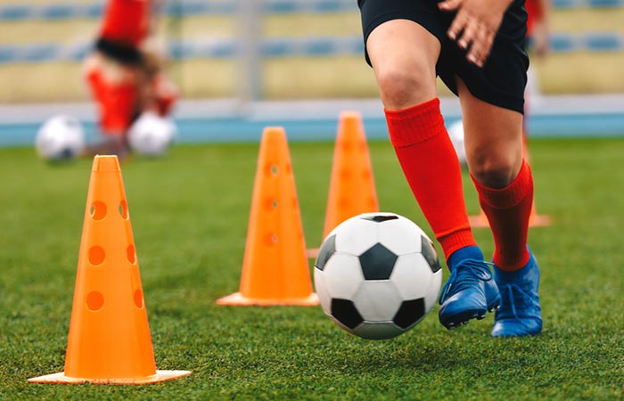 Soccer-ball drill to improve stamina