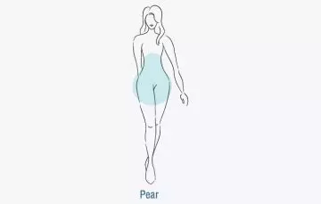 Pear body shape of women
