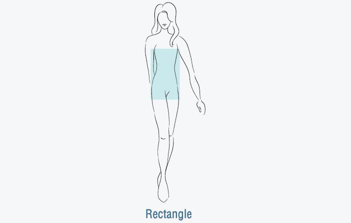 The straight body shape of women