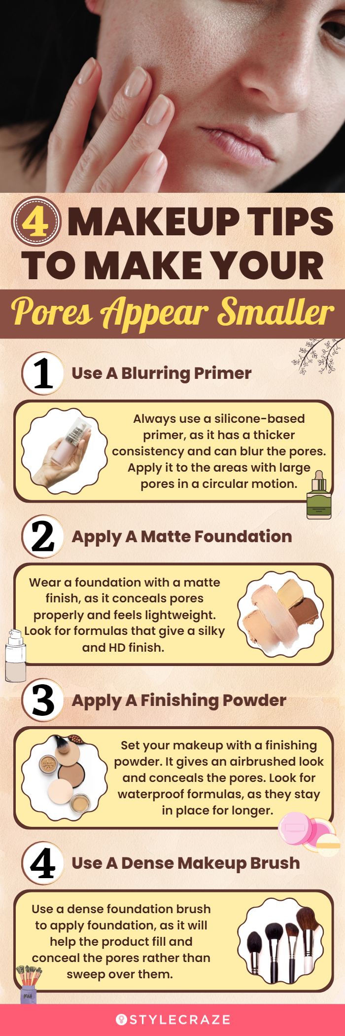 4 makeup tips to make your pores appear smaller (infographic)