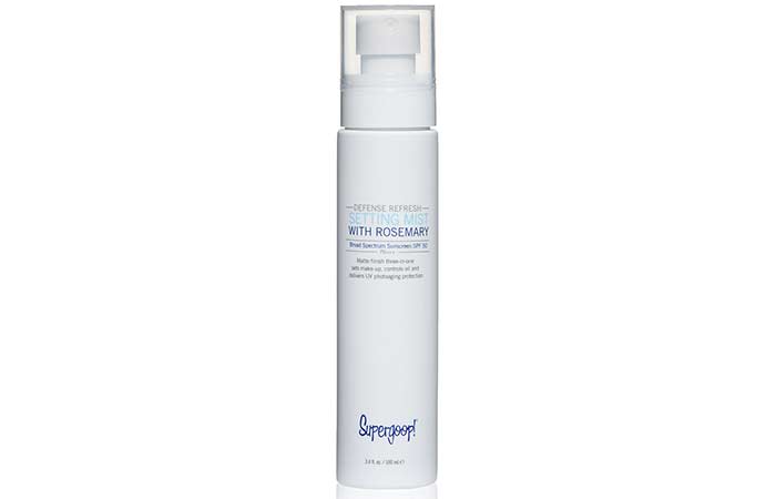 Best Makeup Setting Sprays - 8. Supergoop! Defense Refresh Setting Mist SPF 50
