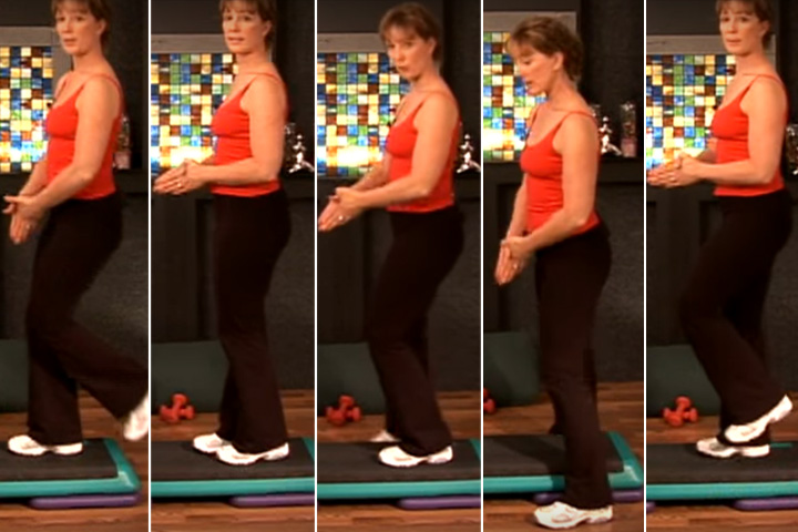 T-step aerobics exercise for weight loss