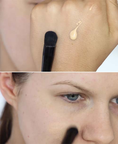Make pores smaller with foundation