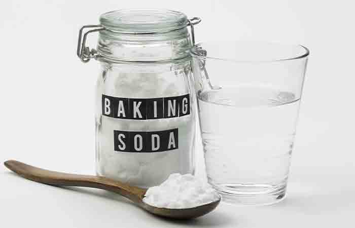 Baking soda and a glass of water