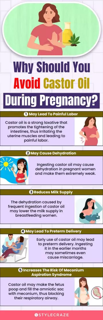 why should you avoid castor oil during pregnancy (infographic)