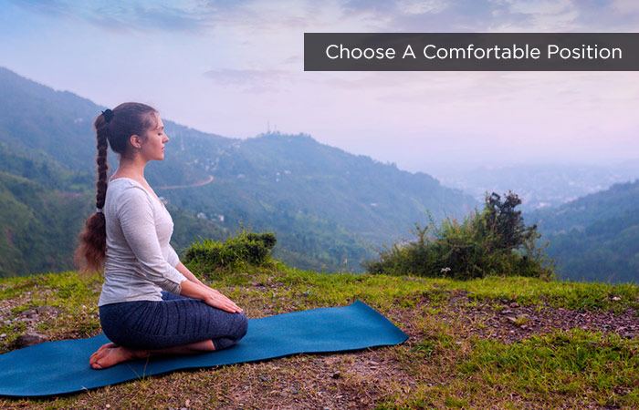 Comfortable seated posture for spiritual meditation