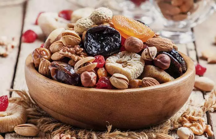 Dried fruits relieve constipation