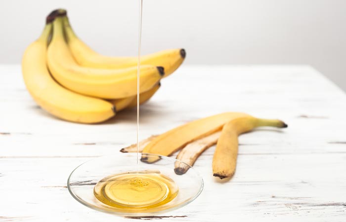 4. Casca de banana e mel para psoríase