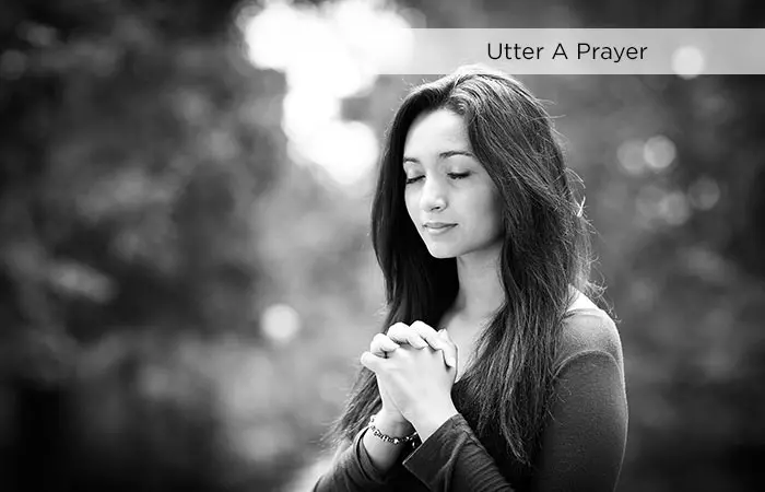 Praying during spiritual mediation