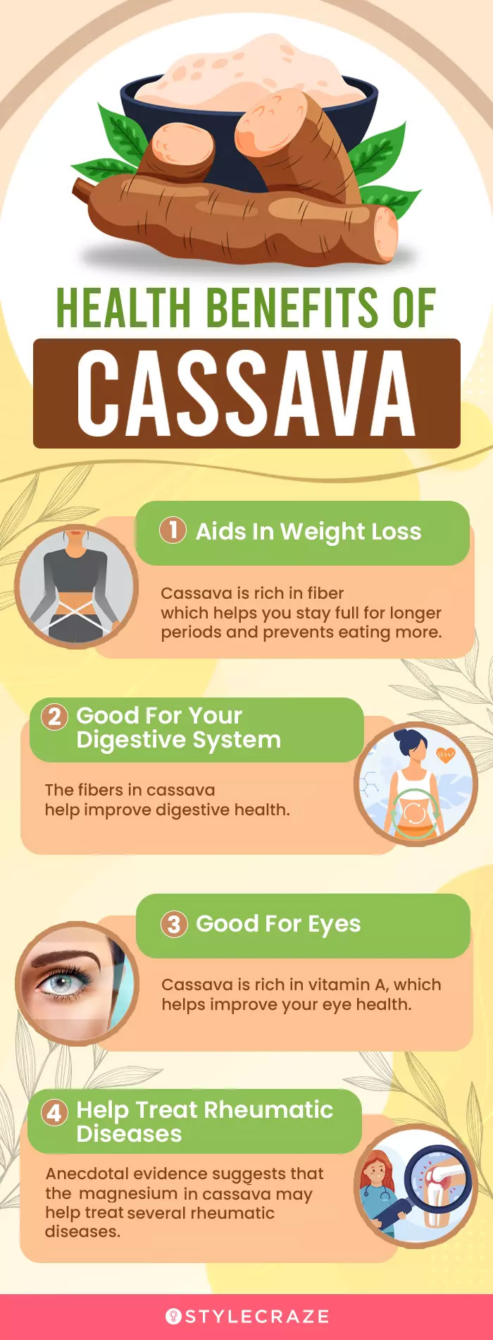health benefits of cassava (infographic)