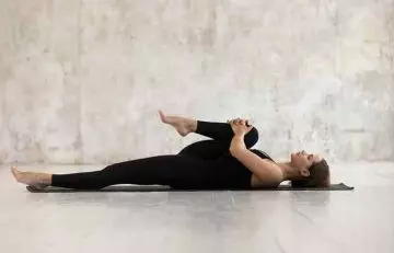 Knee To Chest Pose For Tight Hip Flexors