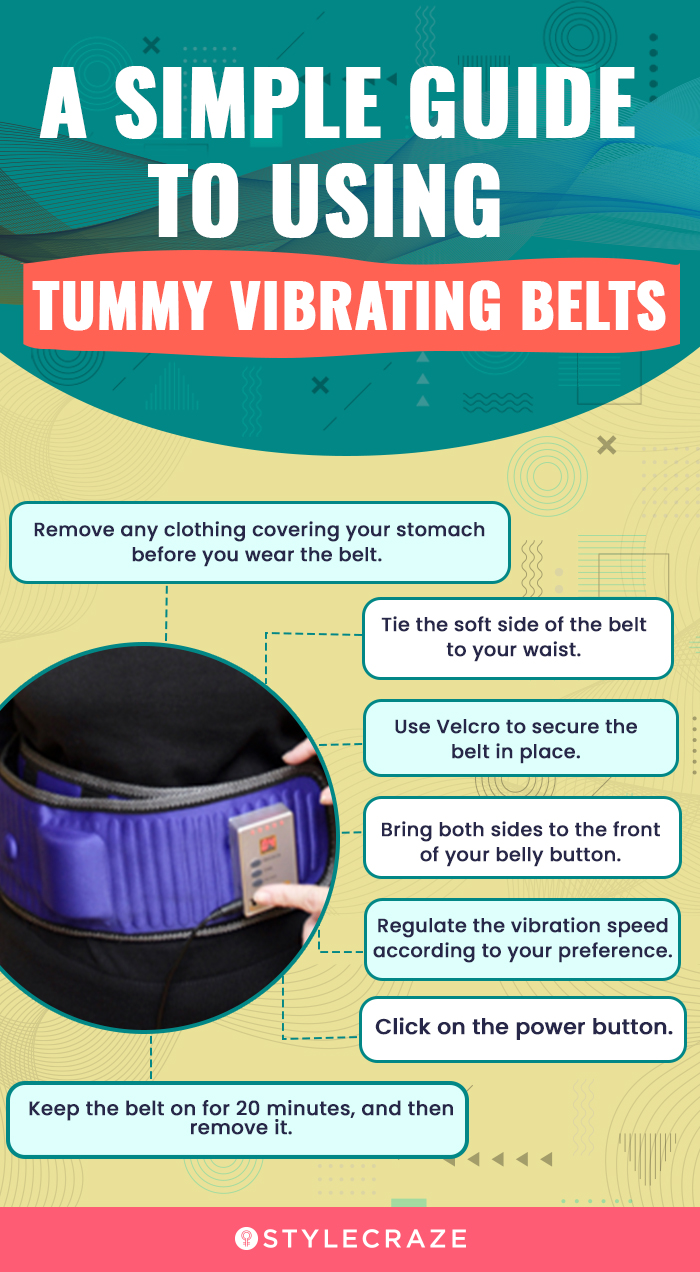 a simple guide to using tummy vibrating belts (infographic)