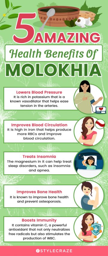 five amazing health benefits of molokhia (infographic)