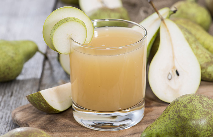 Pear juice for constipation