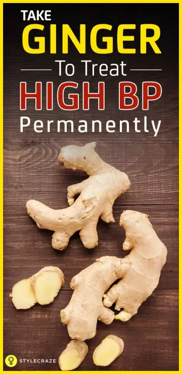 Take ginger to treat high bp permanently