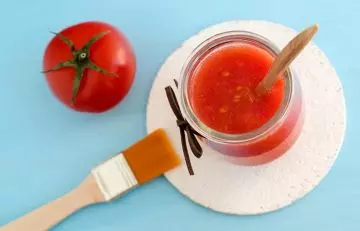 Tomato face pack to lighten face hair naturally
