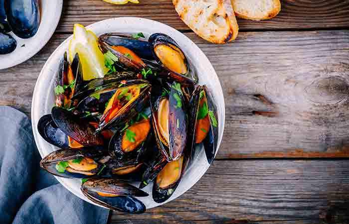 Mussels on a plate
