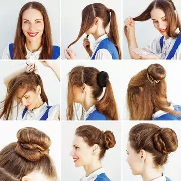The elegant bun for long hair