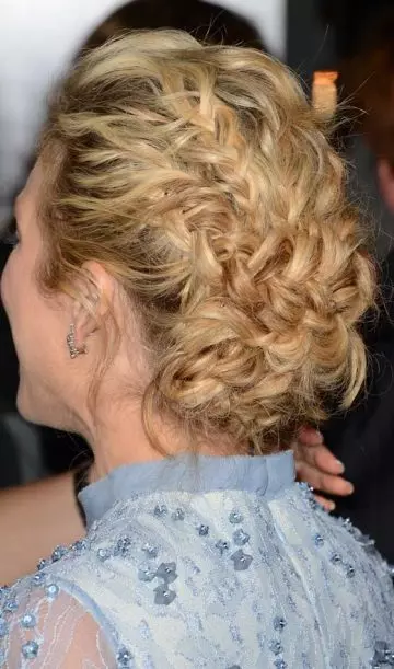 Intricate updo for short hair