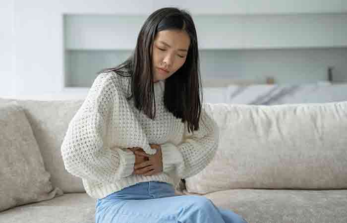 Loss of menstrual period due to starving