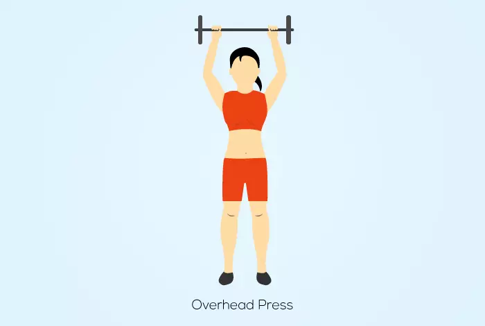 Overhead press upper body exercise