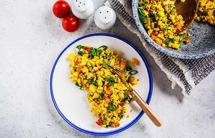 Delicious scrambled tofu breakfast