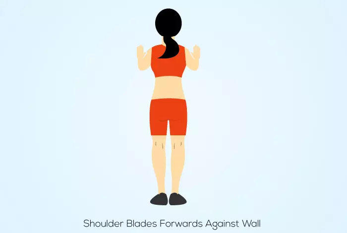 Shoulder Blades Forwards Against Wall