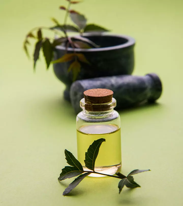 Neem oil, neem leaves, and neem fruits