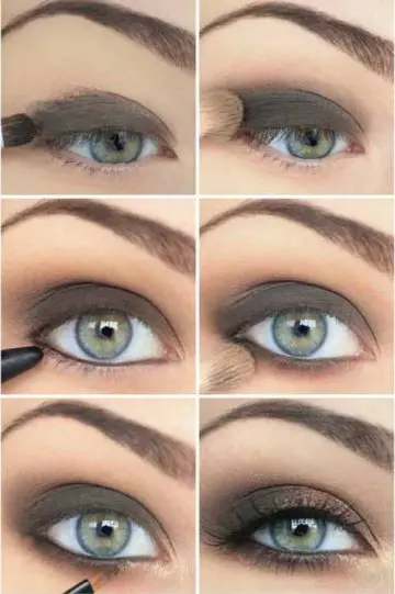 The sultry grey green look makeup for green eyes