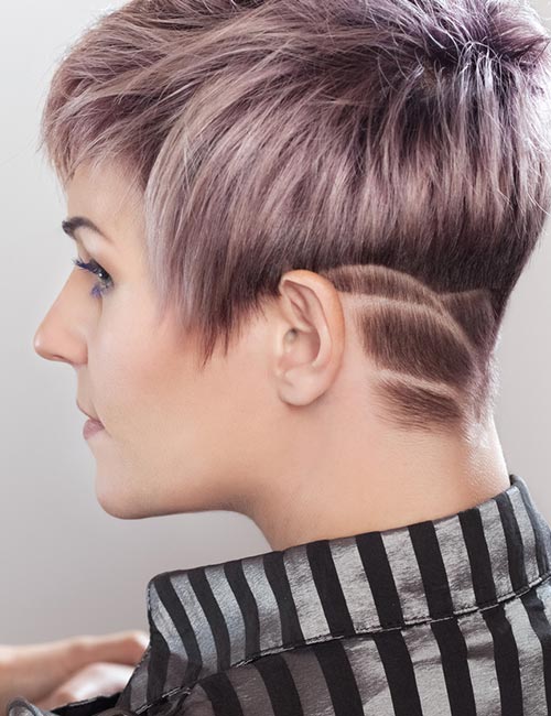 Asymmetrical bob hairstyle with an undercut is really cool