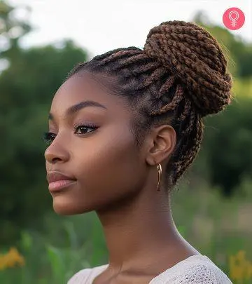 Add that extra oomph to your natural hair look with edgy yet flattering braided updos. 