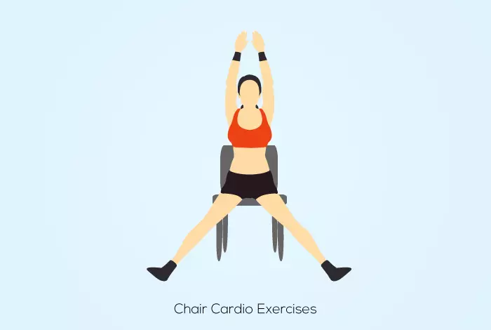 Seated jacks chair cardio exercise