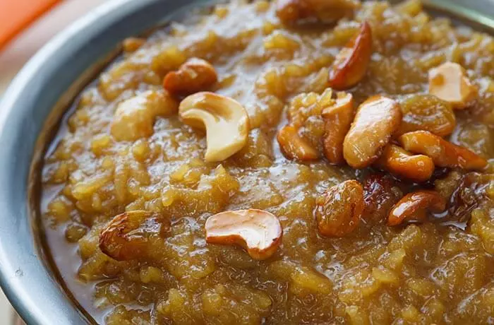 Healthy brown rice chakkara pongal