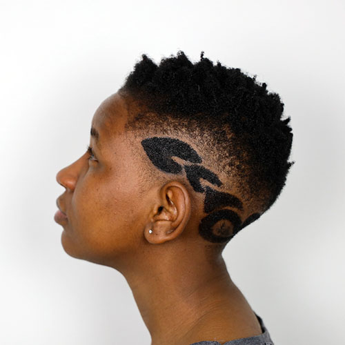 Hair tattoo undercut for black women