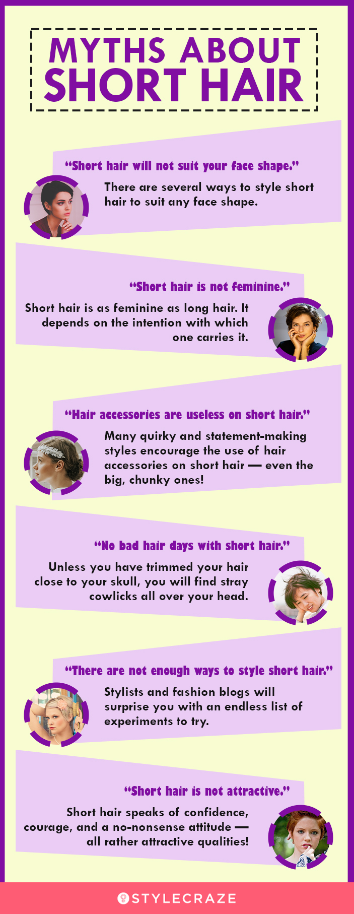 short hair myths (infographic)