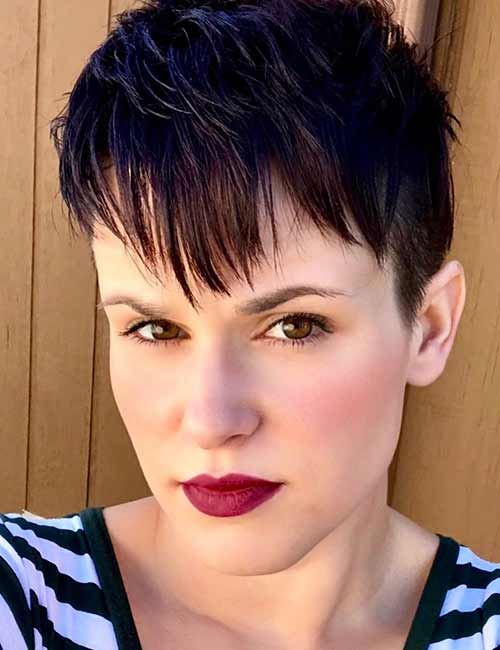 Short layered faux-hawk hairstyle