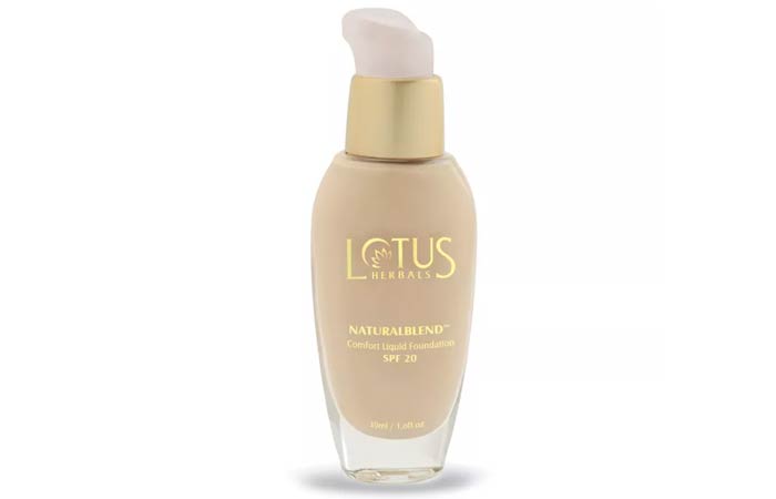 Best Paraben Free Cosmetics - Lotus Herbals Natural Blend Comfort Liquid Foundation