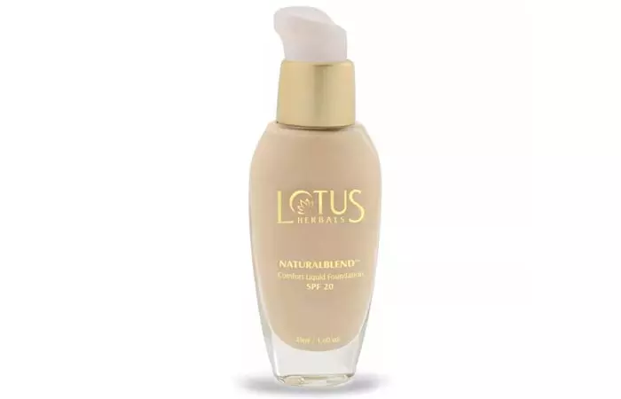 Best Paraben Free Cosmetics - Lotus Herbals Natural Blend Comfort Liquid Foundation