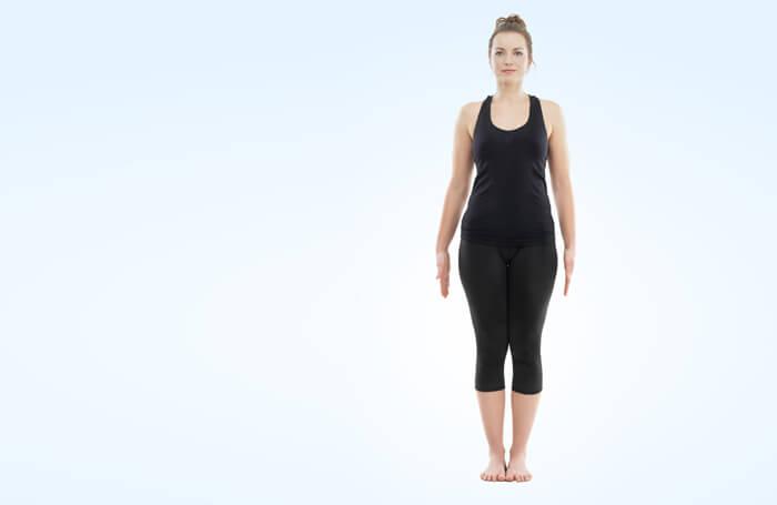 Tadasana yoga pose to cool down