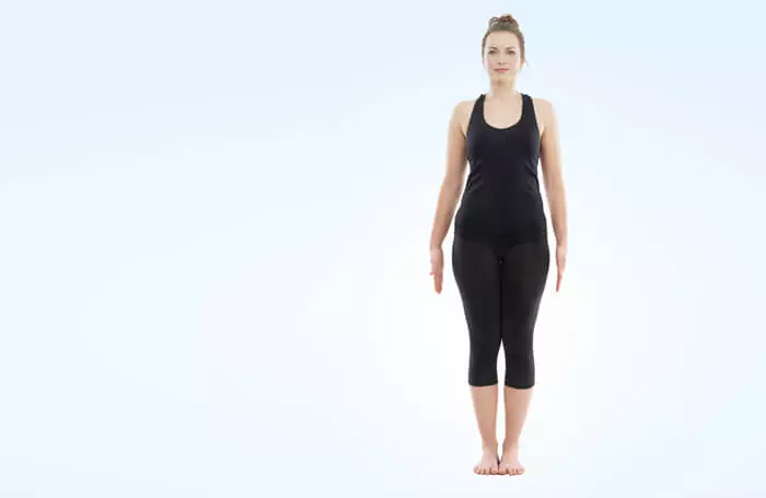 Tadasana yoga pose to cool down
