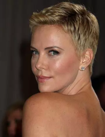 The cool blonde short pixie cut hairstyle