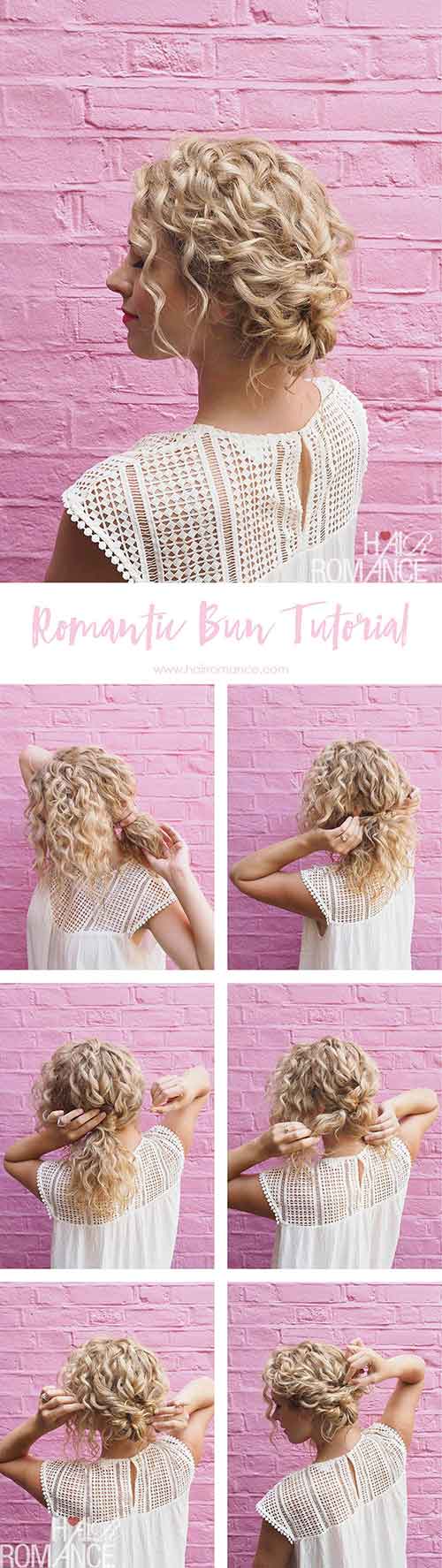 The folded ponytail updo for curly hair
