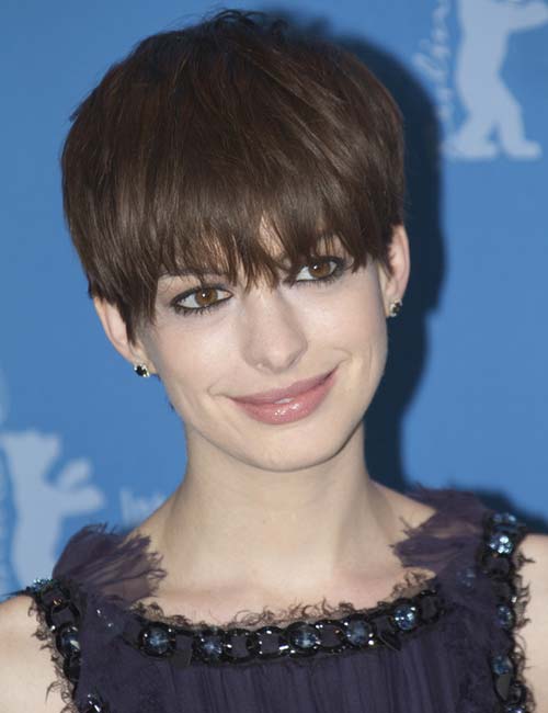 The full bangs short pixie cut hairstyle