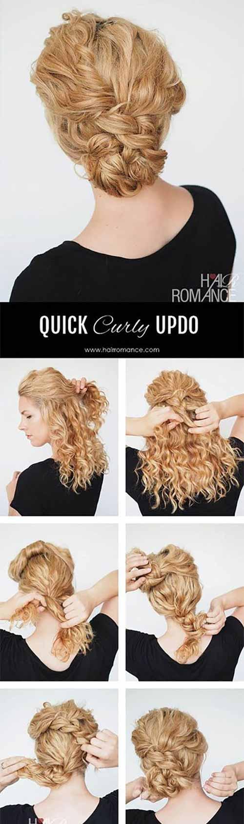 how to make hairstyles step by step for curly hairs