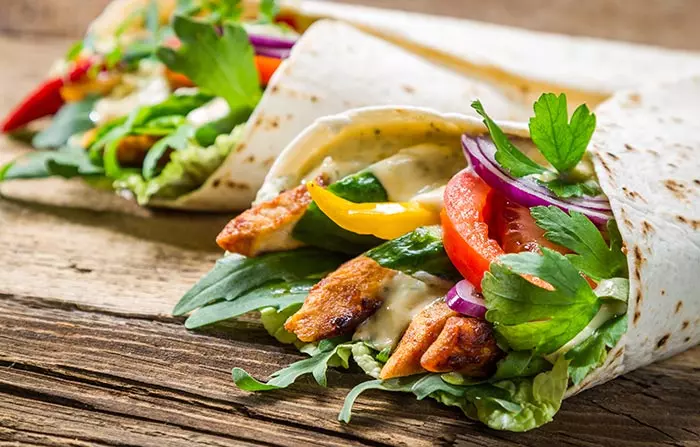 Low Calorie Lunch - Turkey Wrap