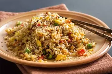 Healthy Japanese fried brown rice