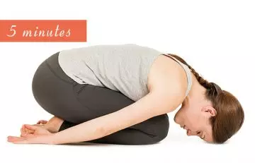 30-minute yoga routine Balasana or Child Pose