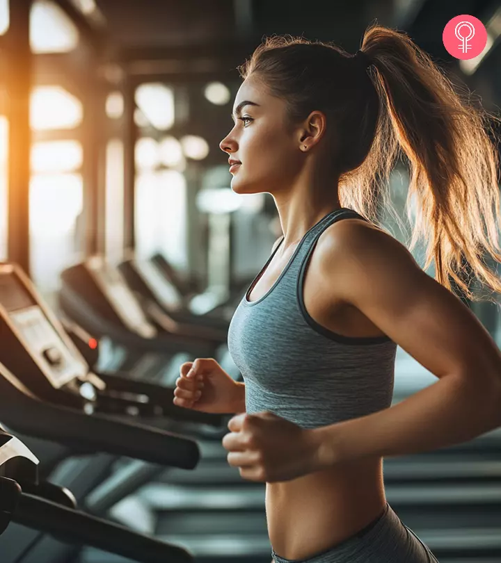 Women Running On Treadmill To Burn 3000 Calories A Day